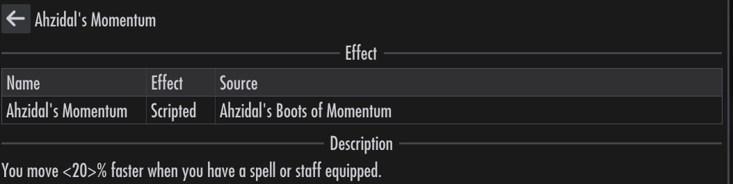 Effect details