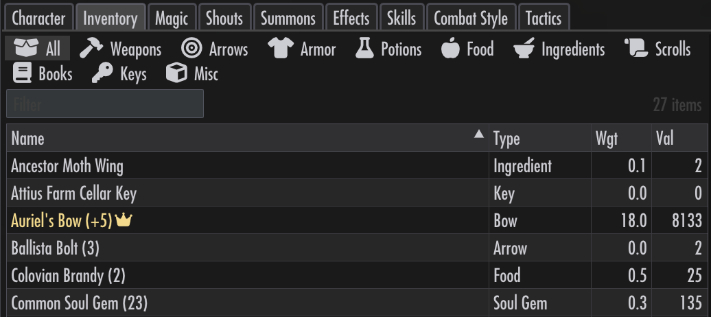 Inventory all