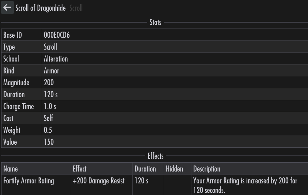 Scroll details
