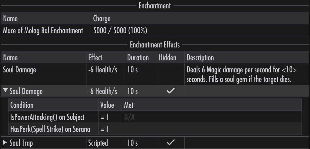 Weapon effects